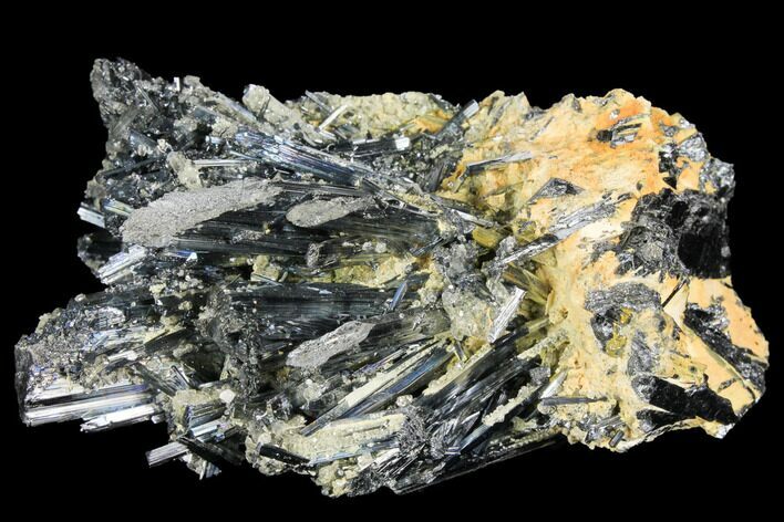 Metallic Stibnite Crystal Cluster - China #97819